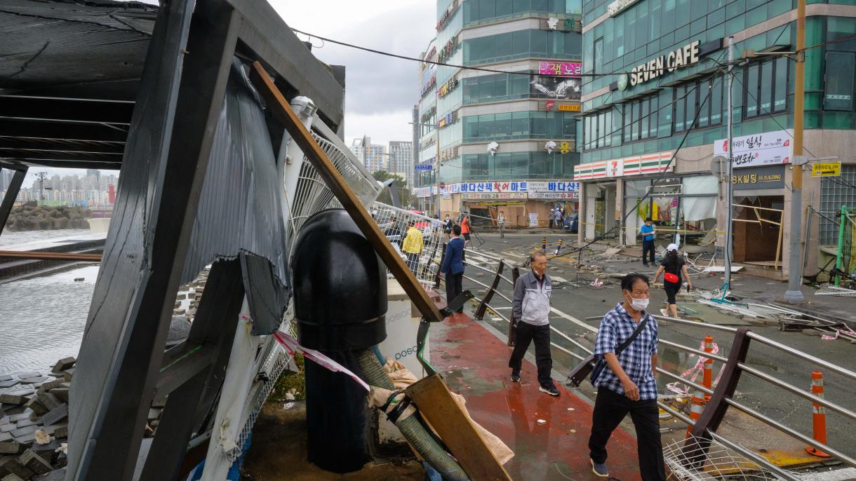جنوبی کوریا میں سمندری طوفان میں شدت آ گئی،2 افراد ہلاک متعدد زخمی