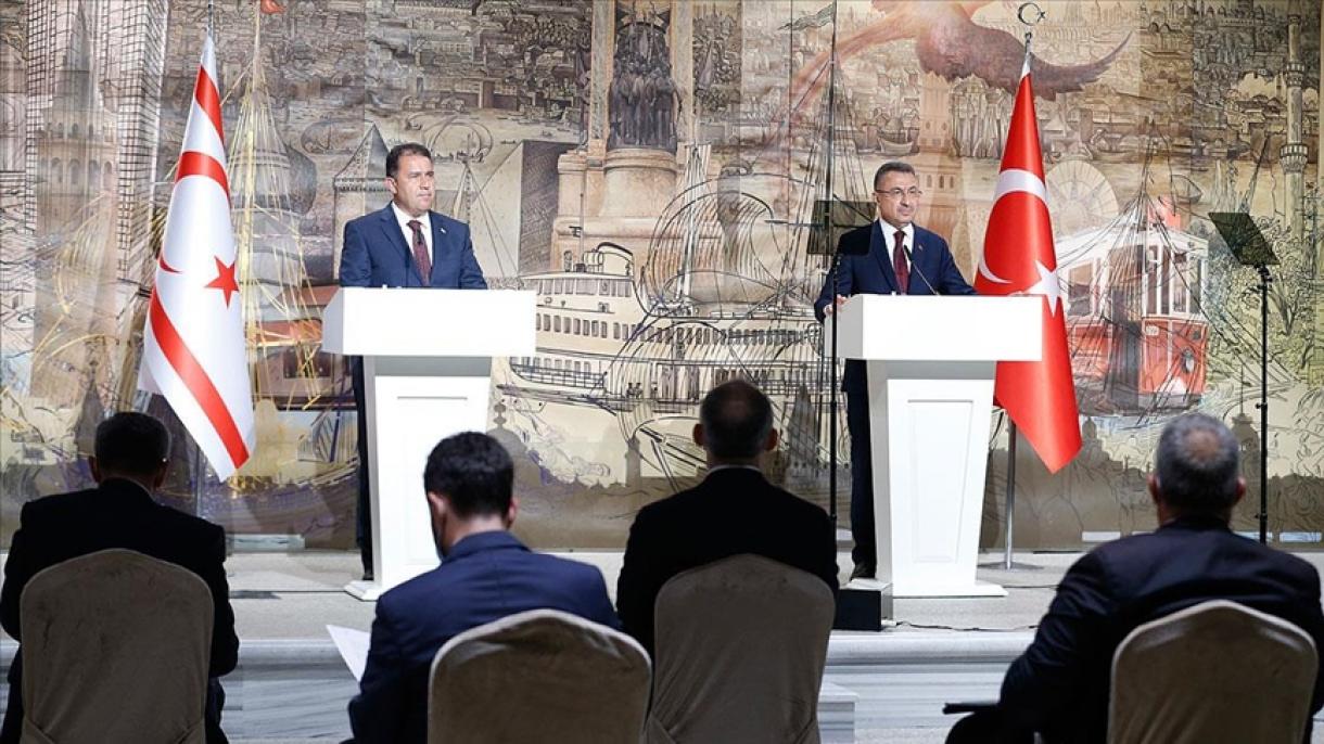 قبرصی ترکوں کےپاس اب ضائع کرنےکاوقت نہیں: فواداوکتائَے، اب عملی اقدامات اٹھانےکا وقت ہے:ایرسین سانیر