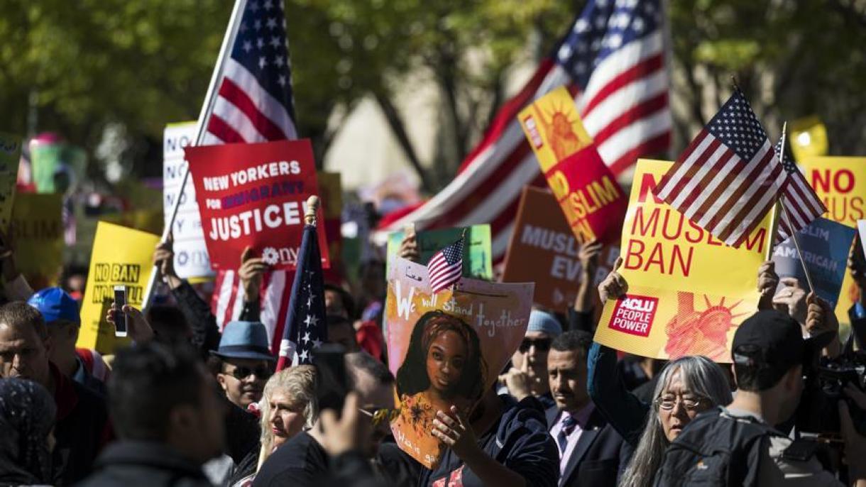 美国著名穆斯林维权组织抗议特朗普的旅行禁令