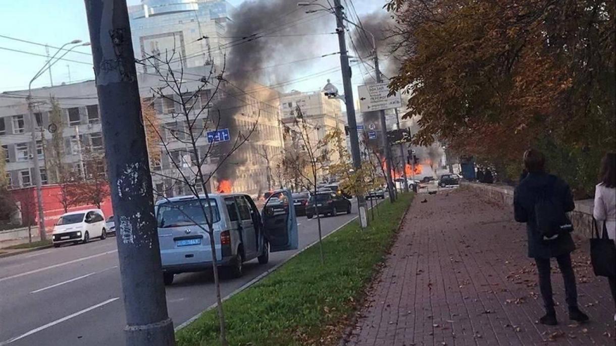 چندین انفجار در مرکز کی‌یف پایتخت اوکراین رخ داد