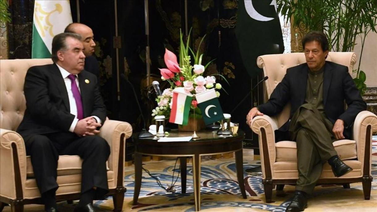 دیدار رئیس جمهور تاجیکستان با نخست وزیر پاکستان در پکن