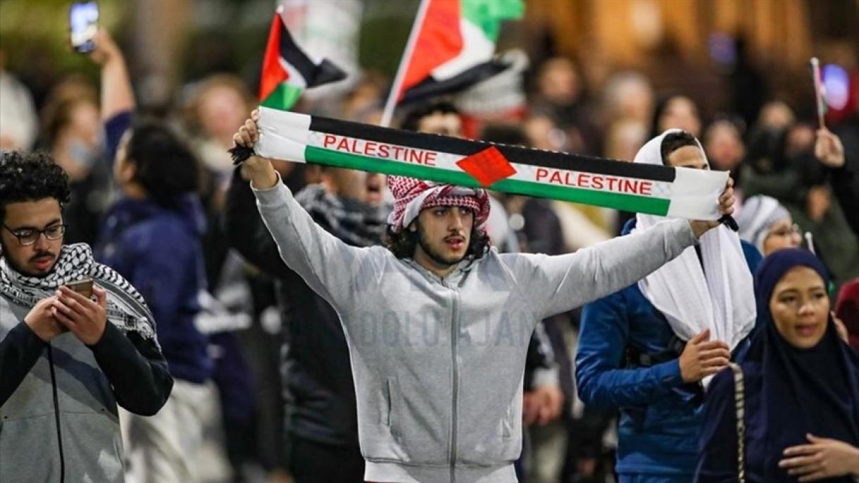 راهپیمایی مردم غزه در حمایت از اسرای فلسطینی