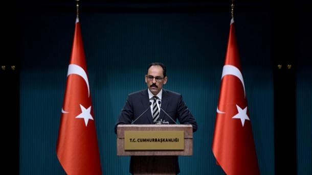 Kalın a köztársasági elnöki palotában tartott sajtótájékoztatón beszélt a napirenden lévő témákról