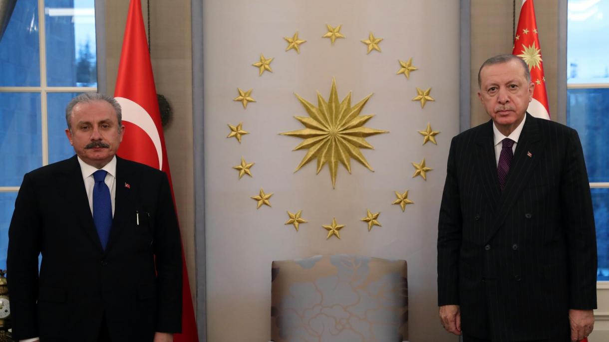 Prezident Erdogan, Mejlisiň Başlygy Mustafa Şentopy Kabul Etdi