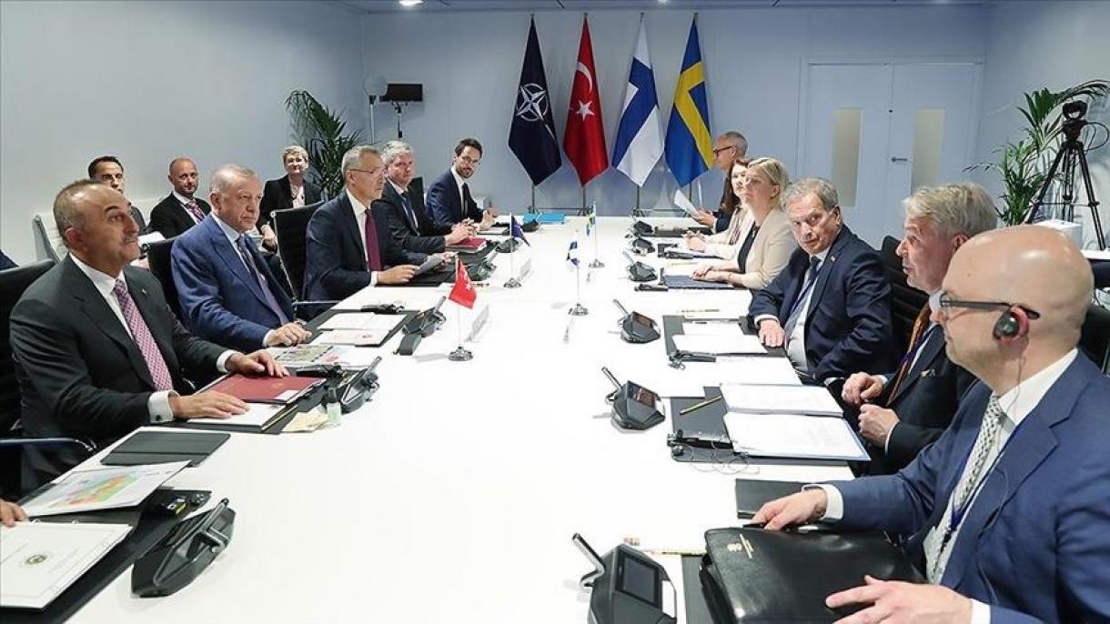 نشست چهارجانبه ترکیه-ناتو-سوئد-فنلاند در اسپانیا آغاز شد