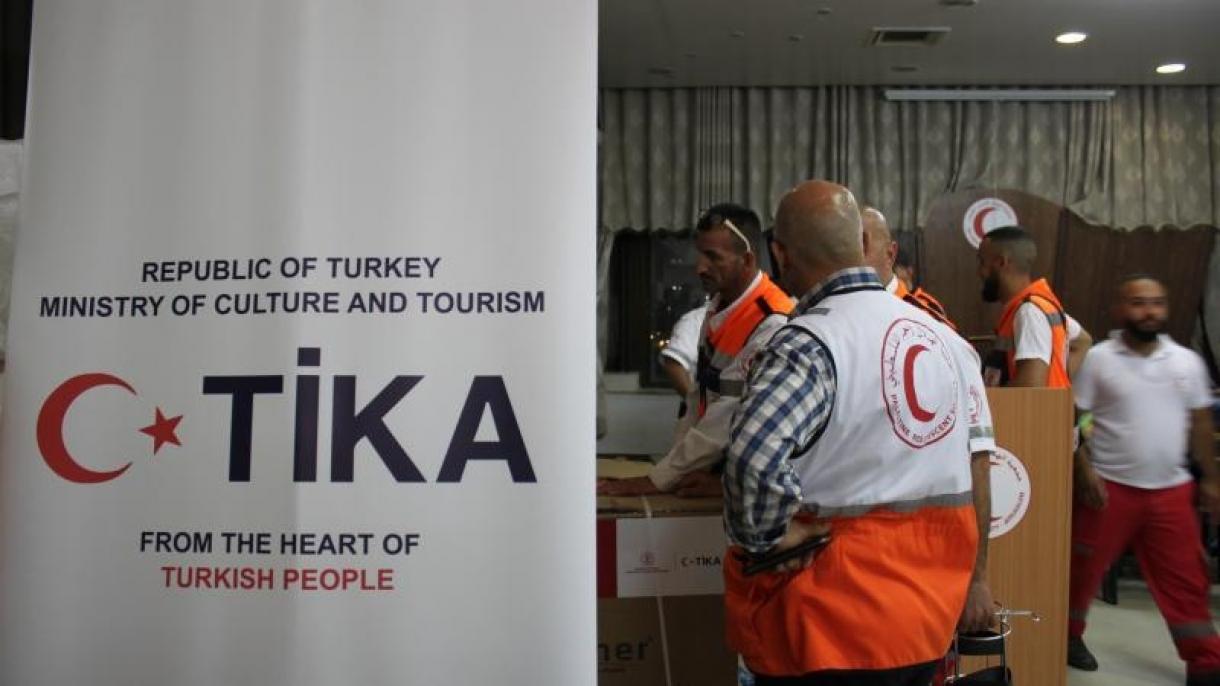 ارسال بسته‌های کمک غذایی از سوی آژانس توسعه و همکاری ترکیه به غزه