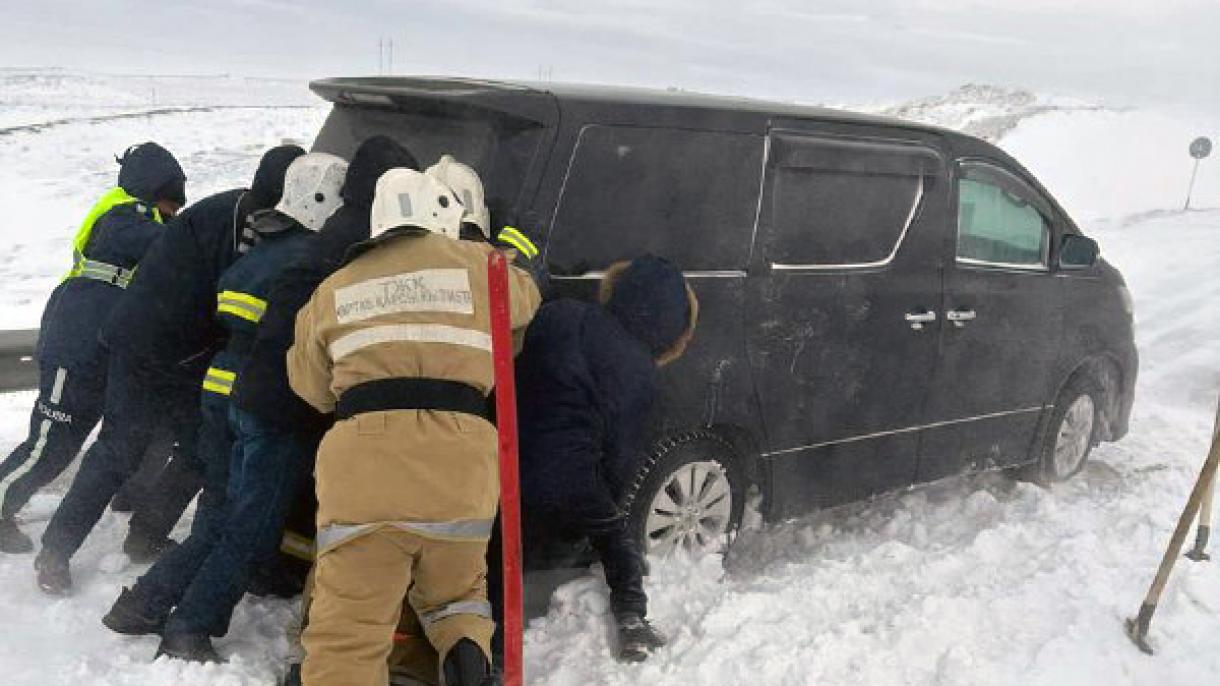 طوفان برف در قزاقستان