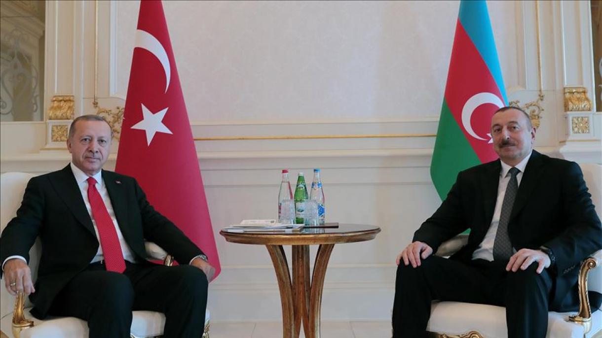 Prezident Erdogan Azerbaýjanyň Prezidenti Ilham Aliýew bilen duşuşdy