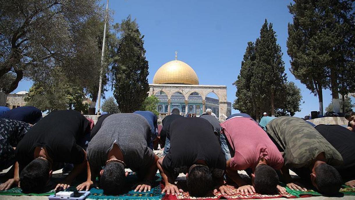 ده‌ها هزار نفر در نمازجمعه مسجدالاقصی شرکت کردند