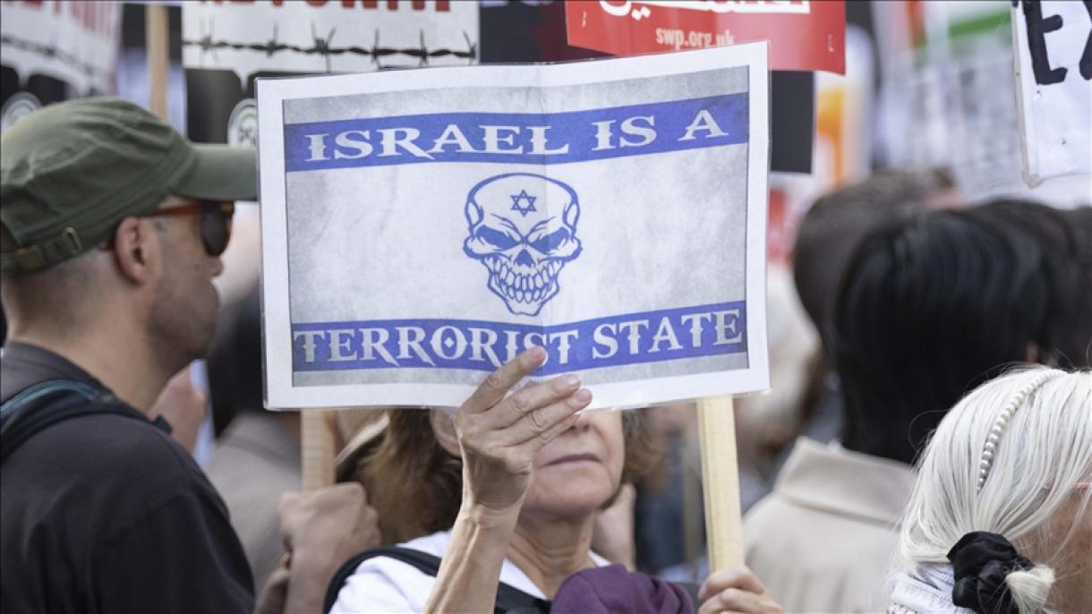 Londonban tüntettek az izraeli támadások ellen