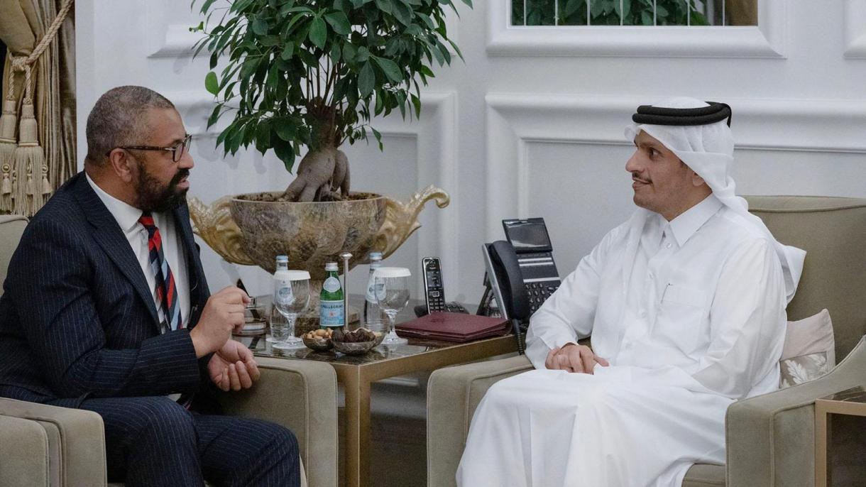 قطری و برطانوی وزرائے خارجہ کی ملاقات،اہم امور پر تبادلہ خیال