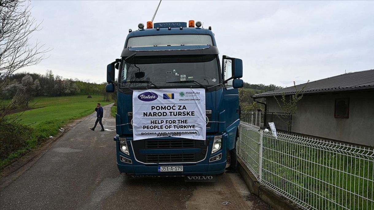 Bosnia and Herzegovina sent a truck of in-kind aid for the earthquake in Kahramanmaraş