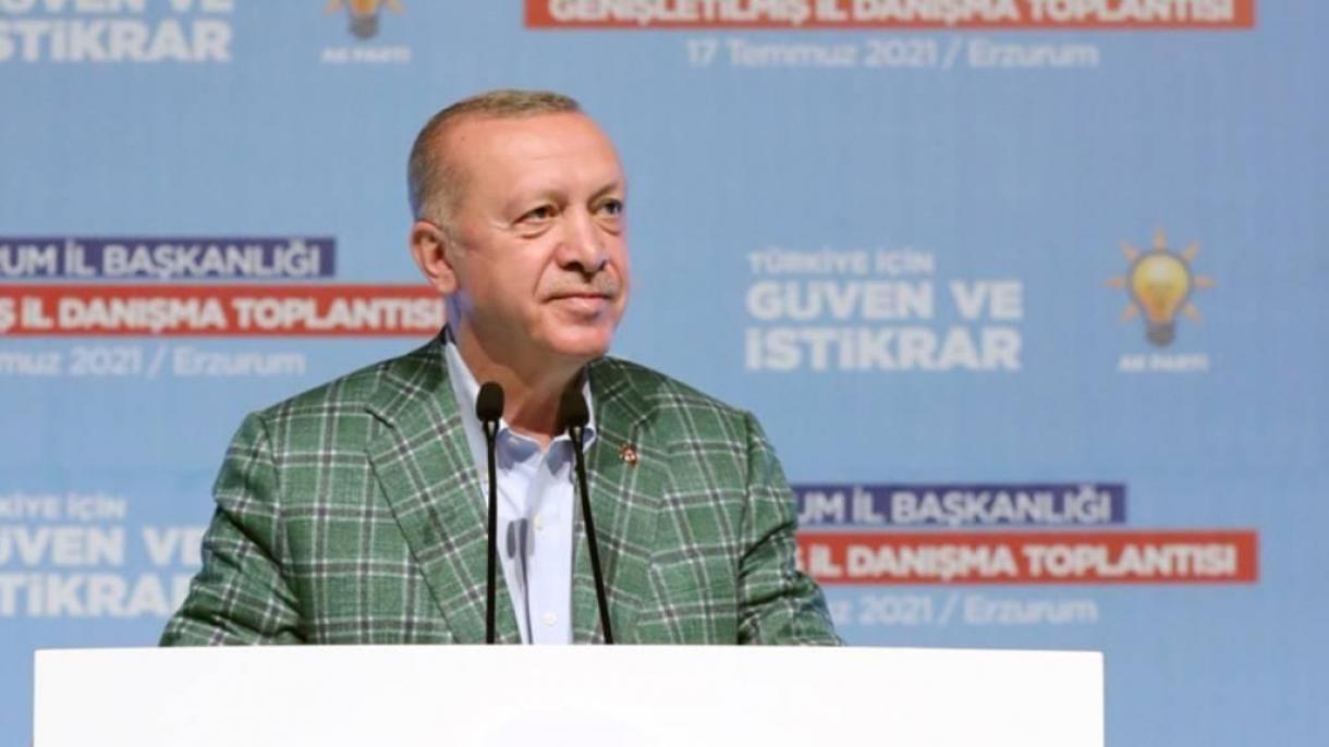 Президент Ердоған Ерзурумда