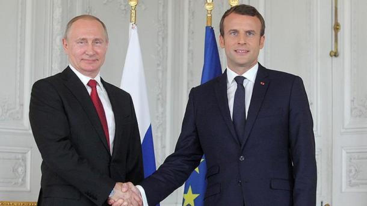 Putin e Macron lidam com a solução para a questão síria