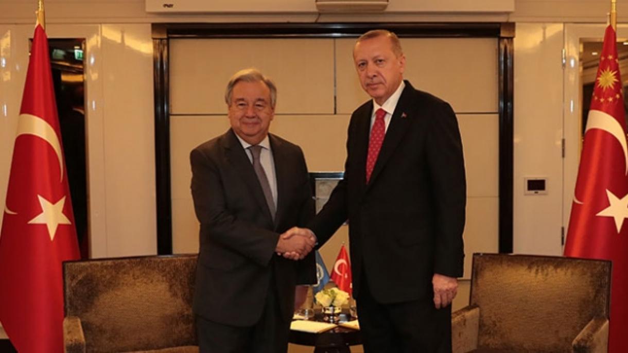 Erdogan se reúne com Guterres em Paris