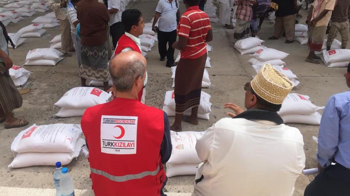土耳其红新月会为也门提供食品援助