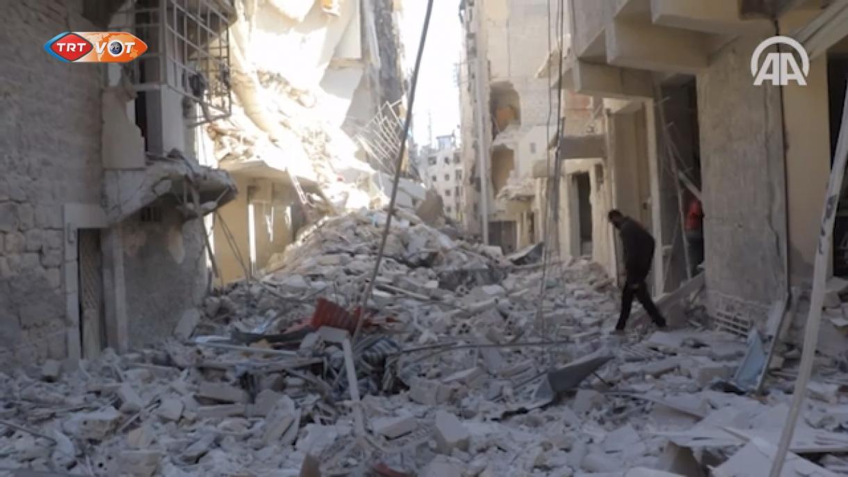 阿勒颇遭俄军和叙政权轰炸