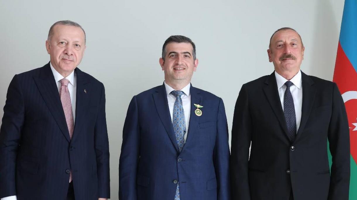 Ilhom Aliyev Haluk Bayraktarni “Qorabog’ ordeni” bilan taqdirladi