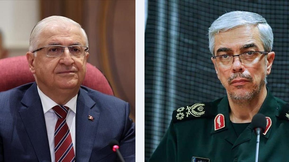 وزیر دفاع ترکیه با رئیس ستاد کل نیروهای مسلح ایران تلفنی گفت‌وگو کرد
