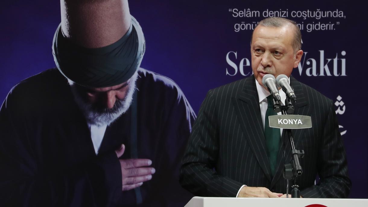 اردوغان : راه نجات بشر در آموخته های حضرت مولانا نهفته است