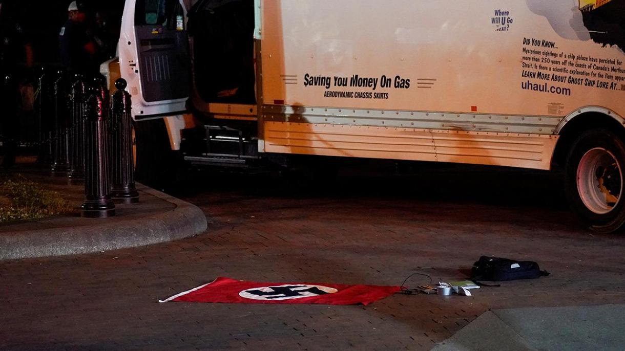 بازداشت یک راننده کامیون با پرچم نازی در نزدیکی کاخ سفید