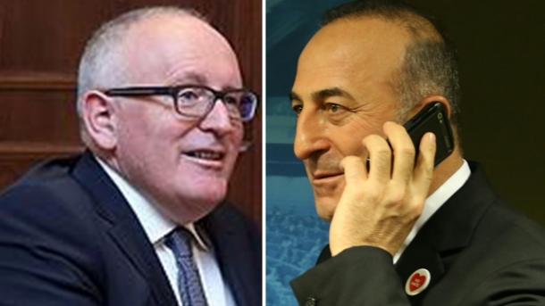 土耳其外长与欧盟委员会第一副主席举行电话会谈