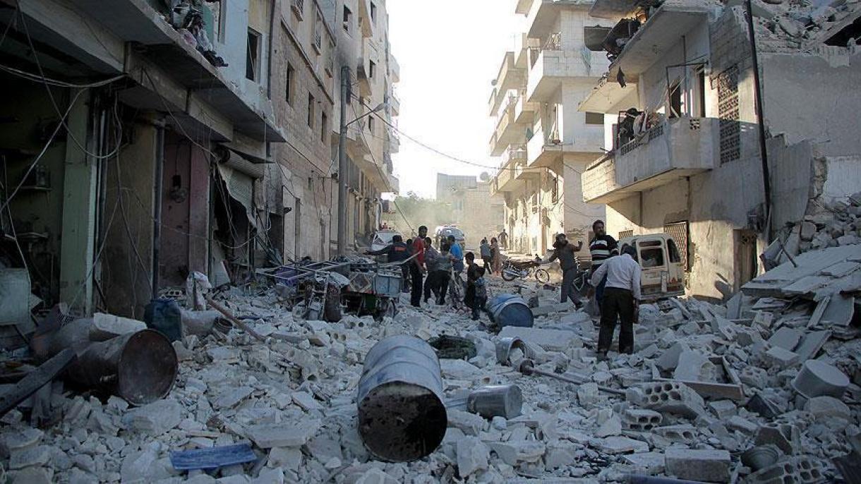 جان باختن یک زن در حمله هوایی رژیم اسد با بمب خلاء در حمص