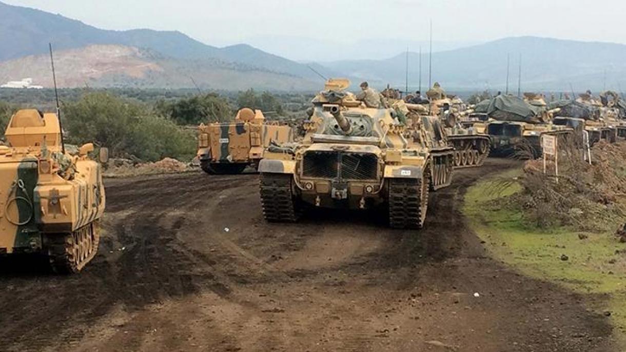 Μεταφορά στρατιωτικών οχημάτων από Κίλις στο Αζέζ στην Συρία