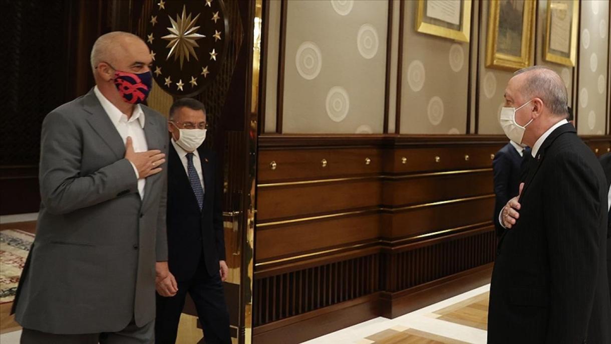 اردوغان نخست وزیر آلبانی را به حضور پذیرفت