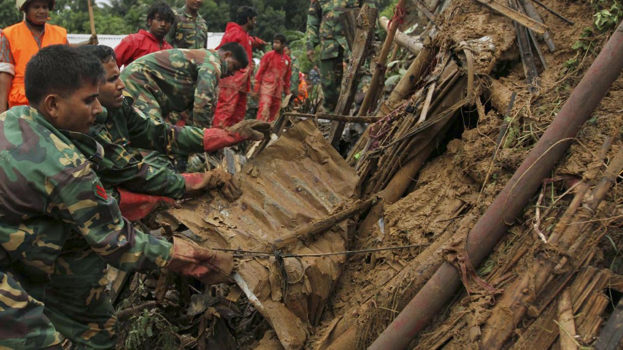 افزایش شمار کشته شدگان لغزش زمین در بنگله دیش