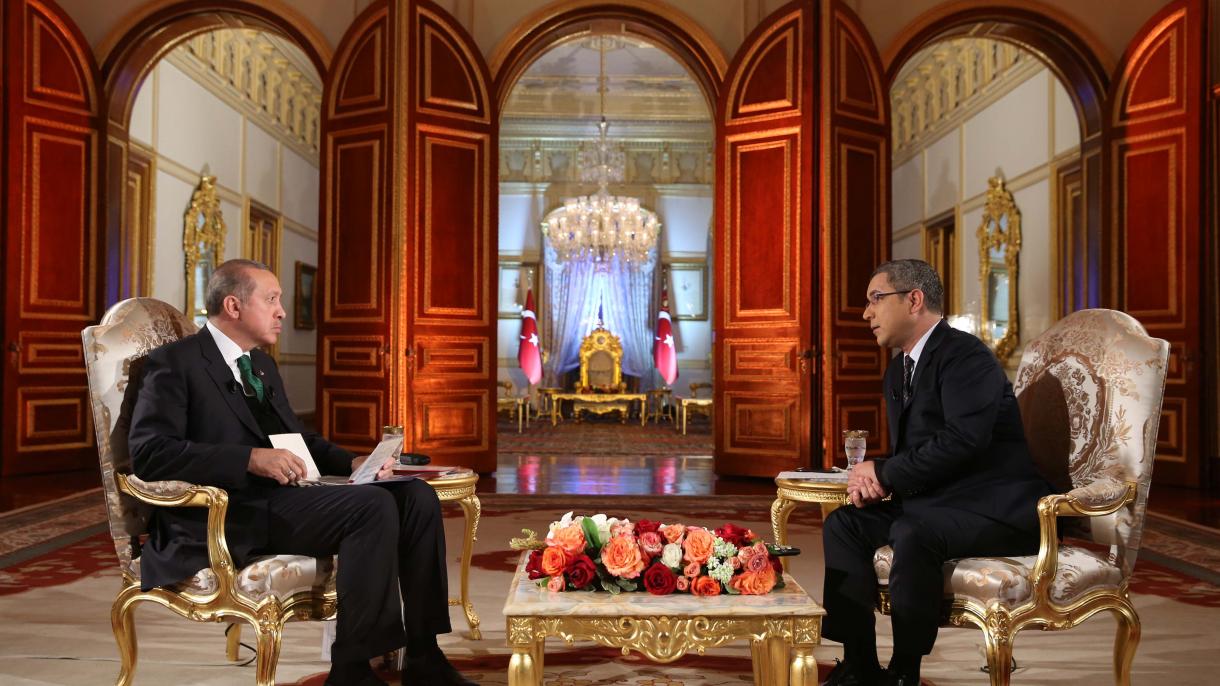 Erdogan hususy teleýaýlymlardan birinde soraglara jogap berdi