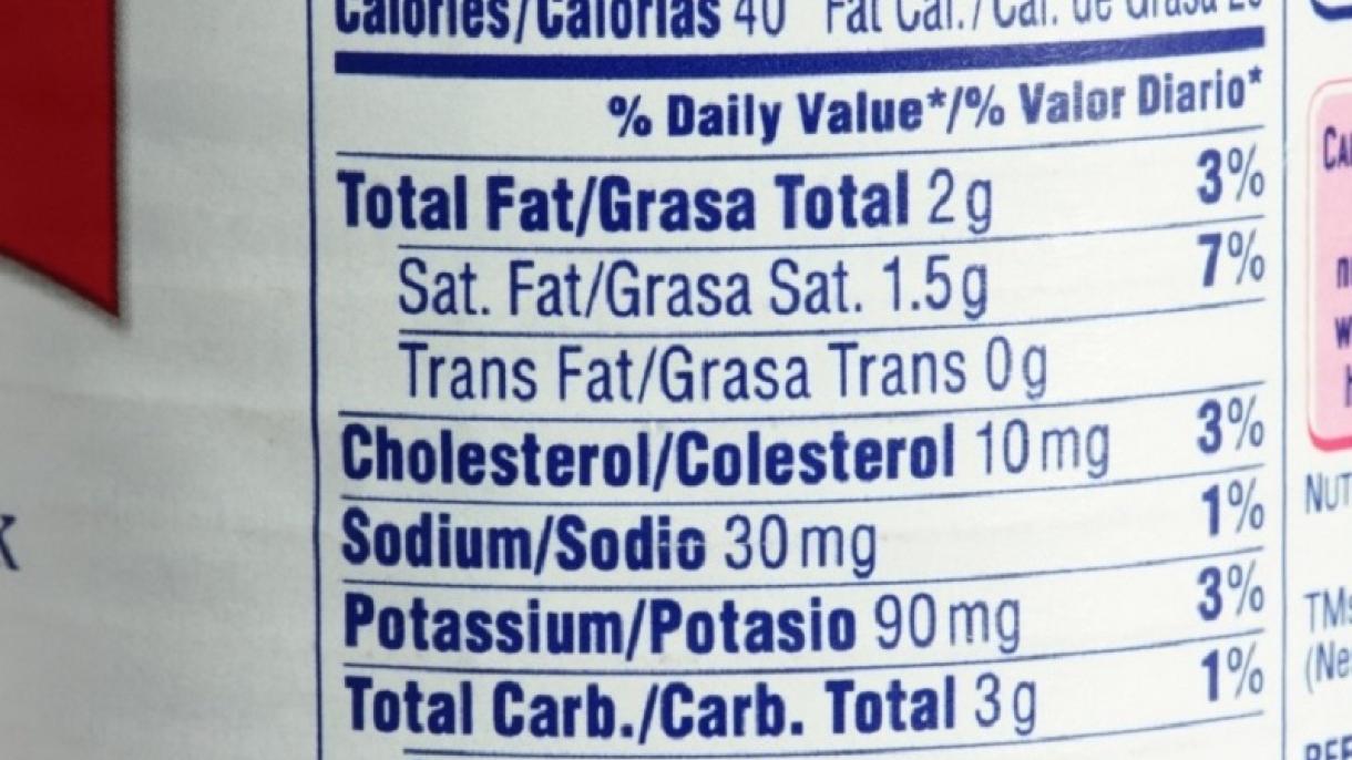 Las etiquetas de los alimentos ya incluirán datos nutricionales