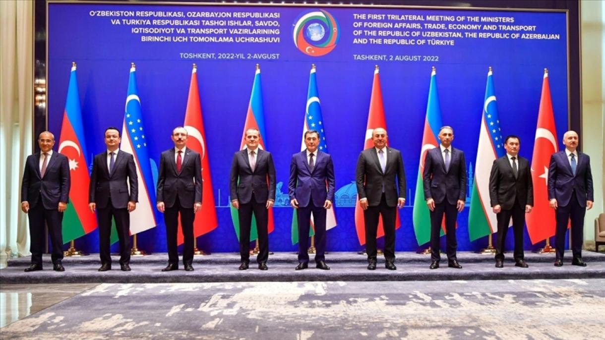 آغاز نشست سه‌جانبه وزیران خارجه و تجارت ترکیه، آذربایجان و ازبکستان در تاشکند