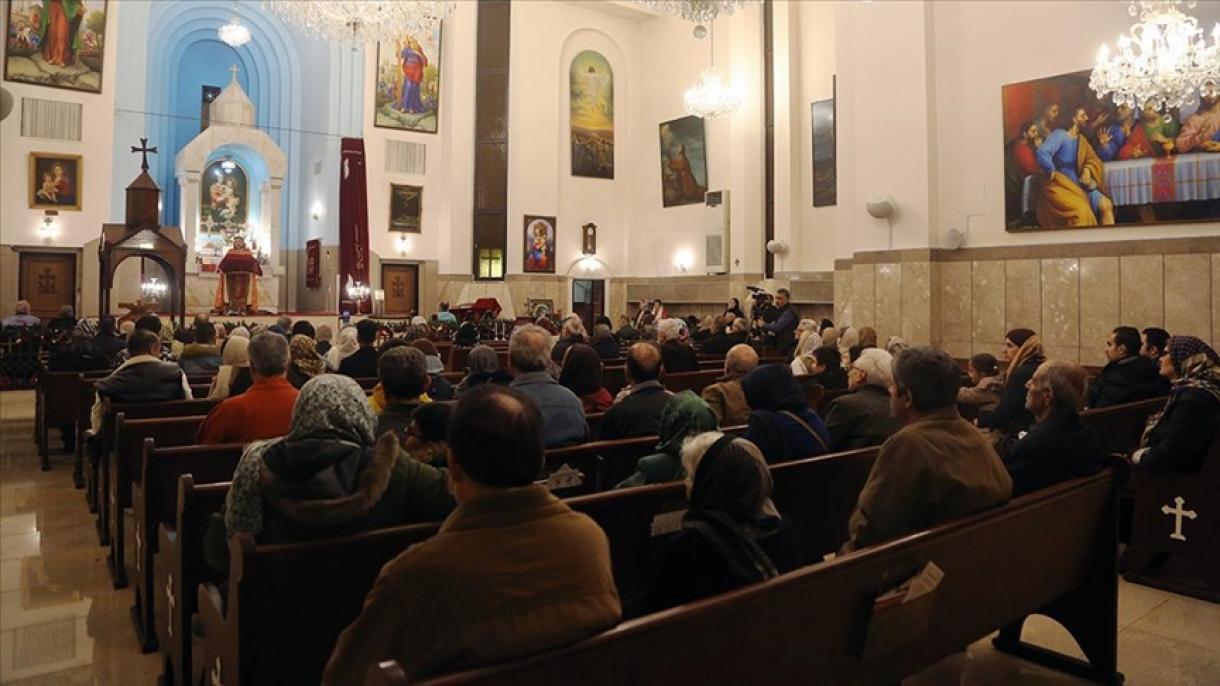 دعا برای مردم غزه در اولین آیین سال نوی مسیحیان در ایران