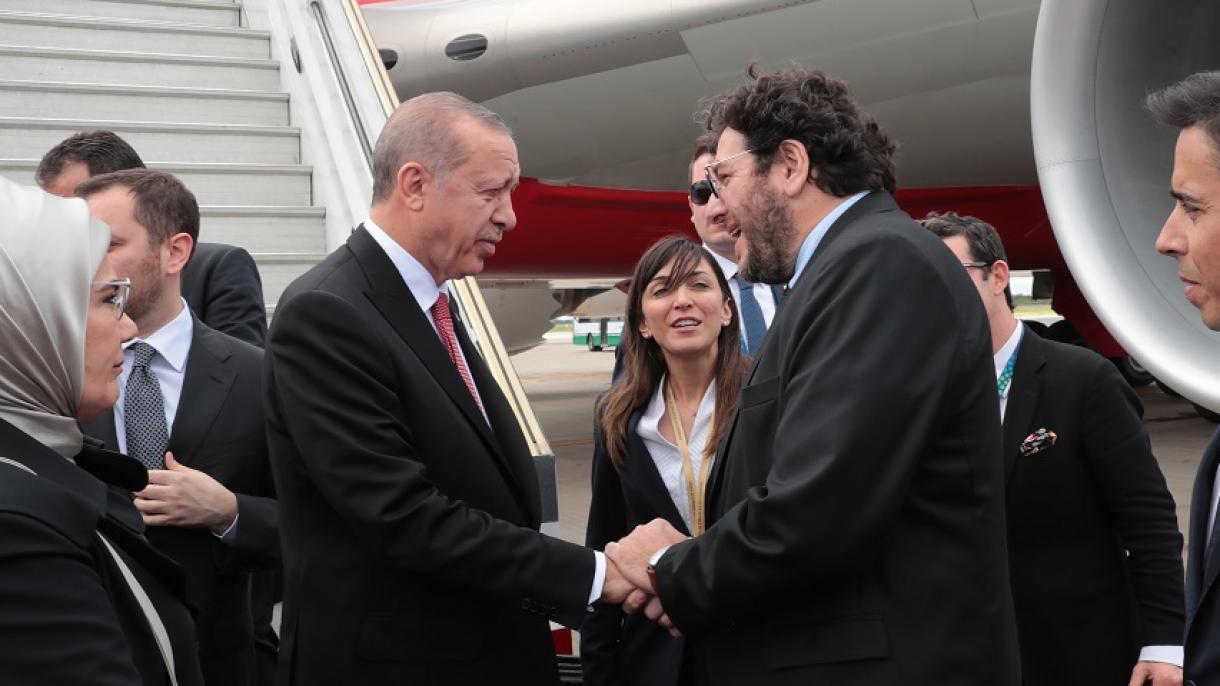 Erdogan e sua delegação oficial chegam à Argentina