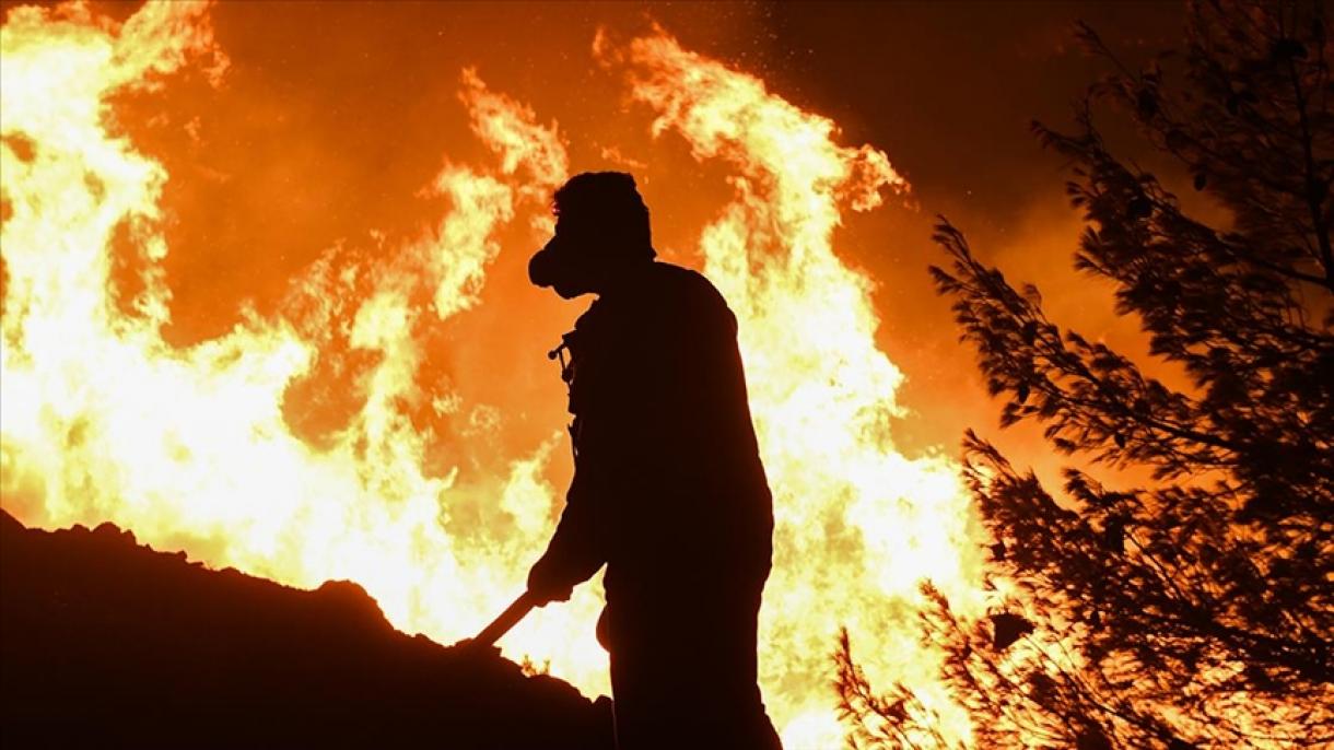 گسترش آتش‌ سوزی‌های جنگلی در یونان