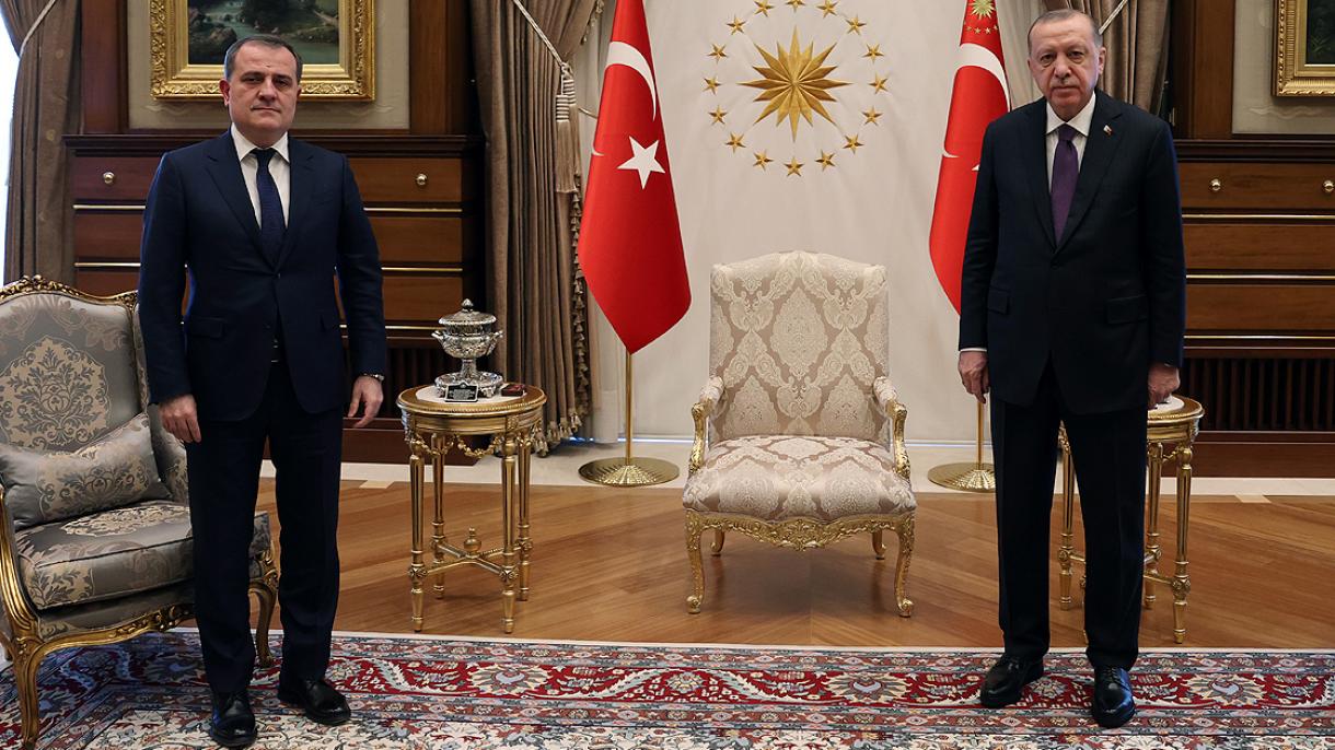 Prezident Erdogan, Azerbaýjanyň Daşary Işler Ministri Baýramowy Kabul Etdi