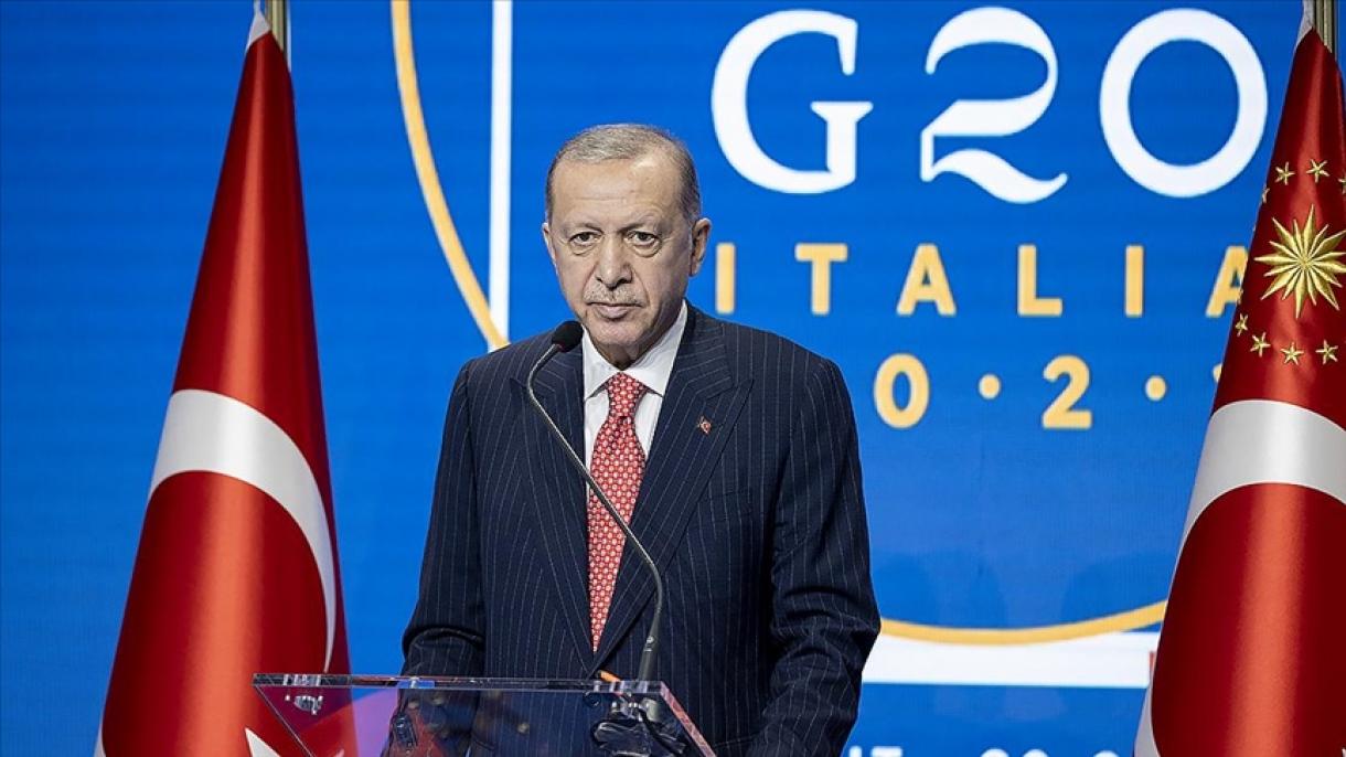 Συνέντευξη τύπου Ερντογάν μετά τη Σύνοδο κορυφής της G20 στην Ιταλία