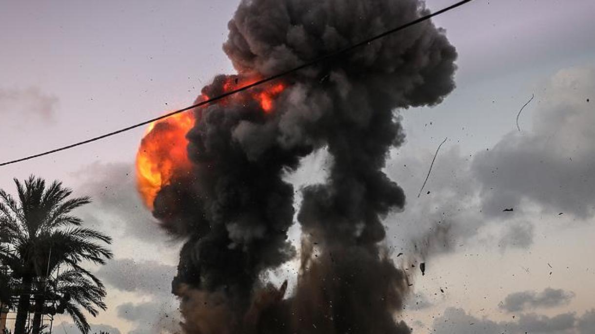 Ataque aéreo de Israel aos pontos da Brigada de Ezzeldin Al-Qassam em Gaza