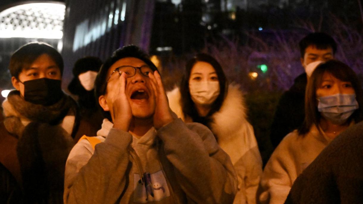 Protestos na China contra as políticas Covid-19 do governo