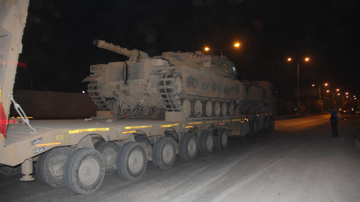 اعزام کاروان نظامی تقویتی به واحدهای نیروهای مسلح ترکیه در مرز سوریه
