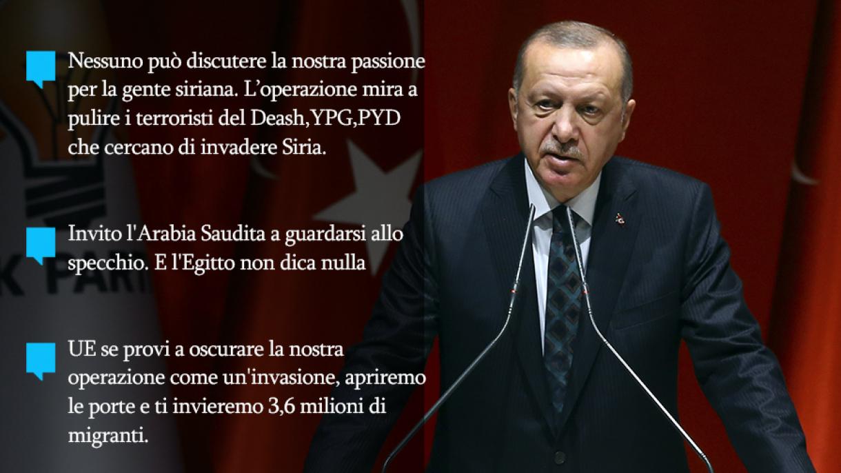 Erdogan "Turchia rifiuta le critiche sull'operazione"