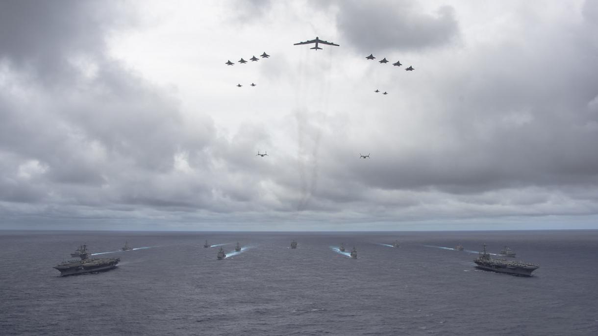 美日印三国在印度洋举行联合军演