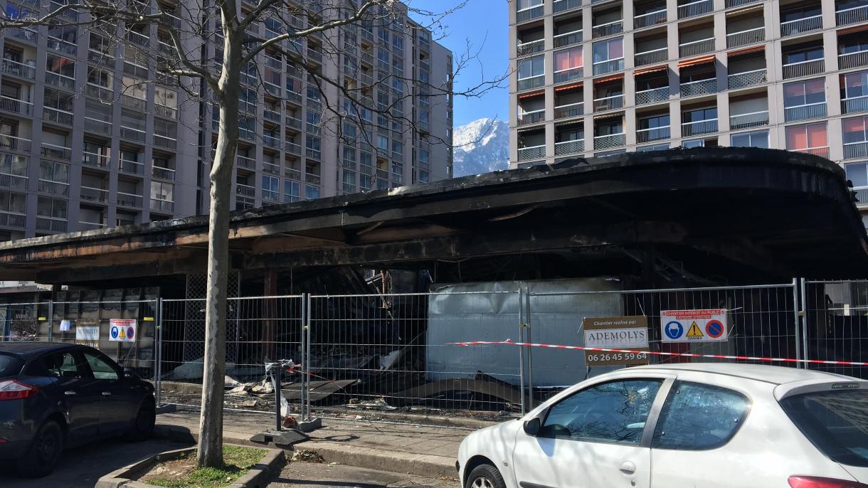 وقوع آتش سوزی عمدی در مارکت متعلق به ترک ها در فرانسه