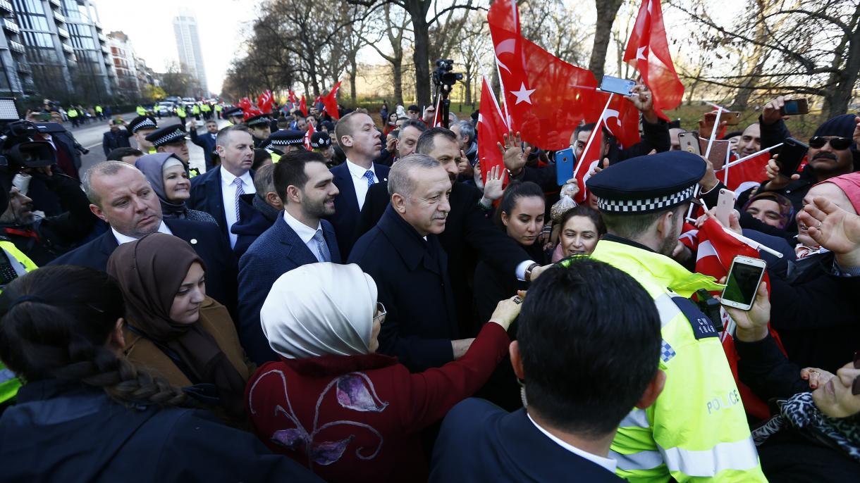 Erdogan está na capital inglesa de Londres