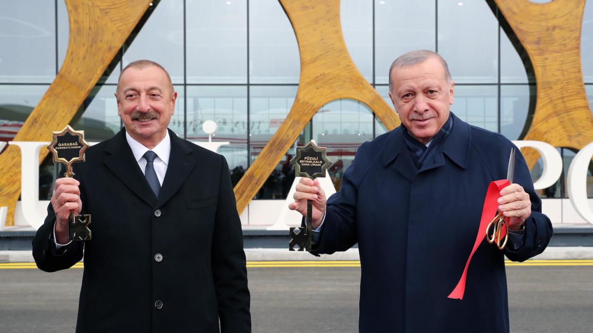 Prezident Rəcəb Tayyib Ərdoğan Füzuli Beynəlxalq Hava Limanına enən ilk lider olub