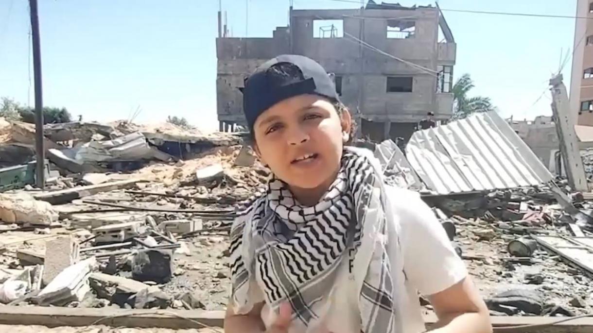 کودک فلسطینی با آهنگ رپ خود رنج غزه را به گوش جهانیان می‌رساند
