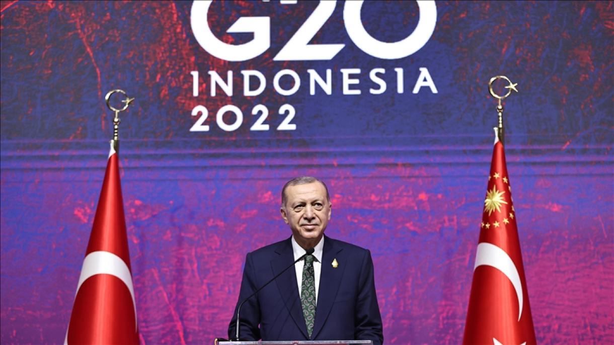 ერდოღანი: „თურქეთი G20-ში საკუთარი წვლილის შეტანას აგრძელებს“