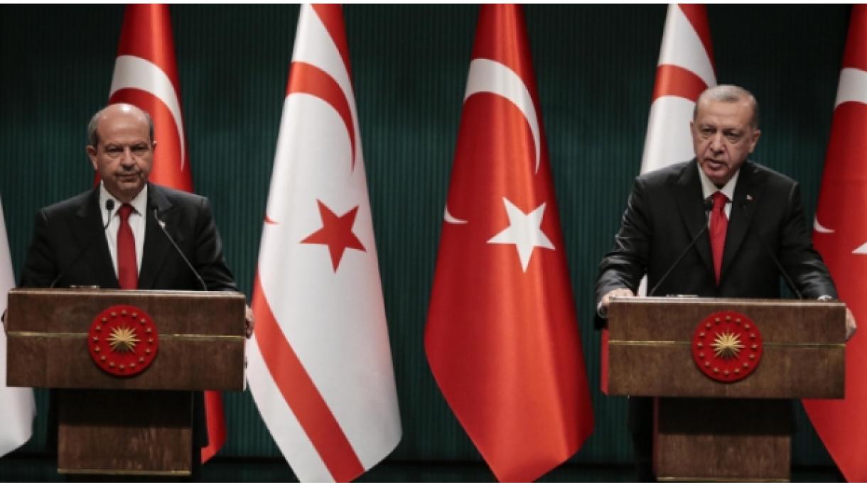 نشست مطبوعاتی مشترک اردوغان و ارسین تاتار