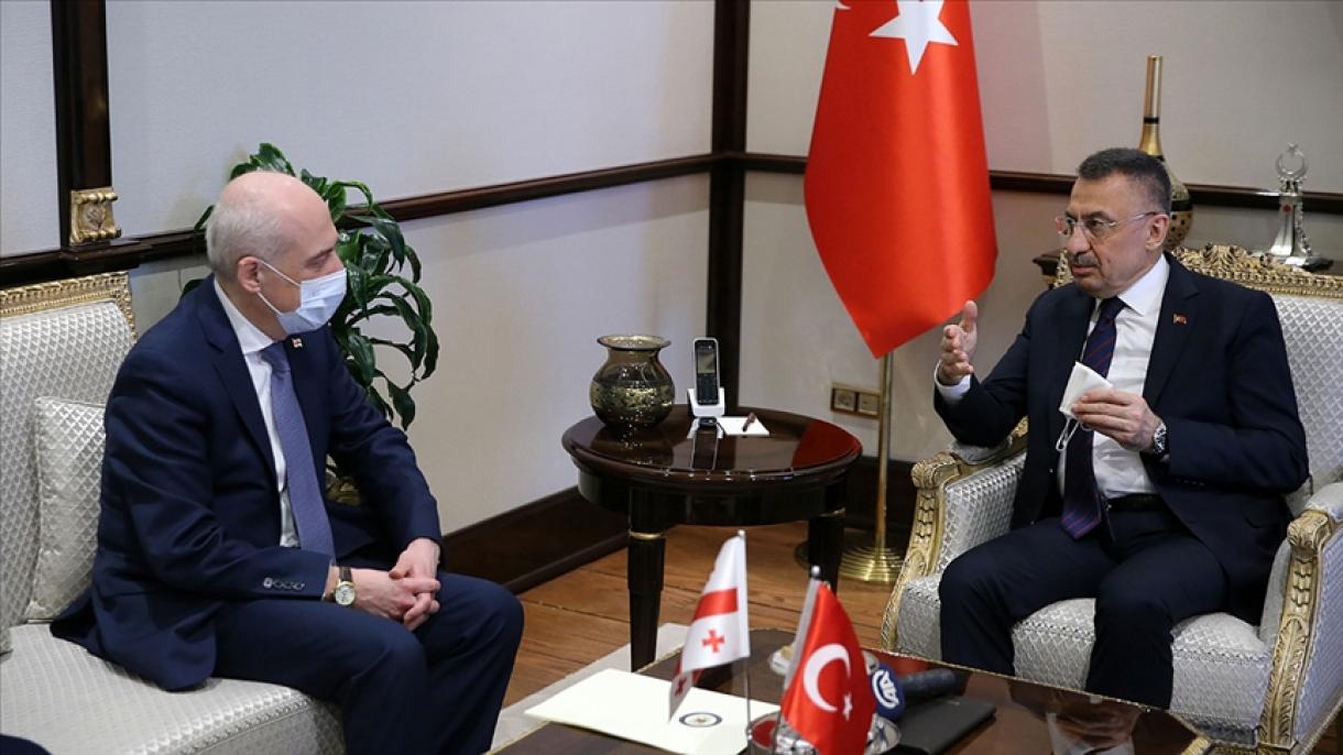 Fuat Oktaý, Gruziýanyň Daşary Işler Ministri Zalkaliani Kabul Etdi
